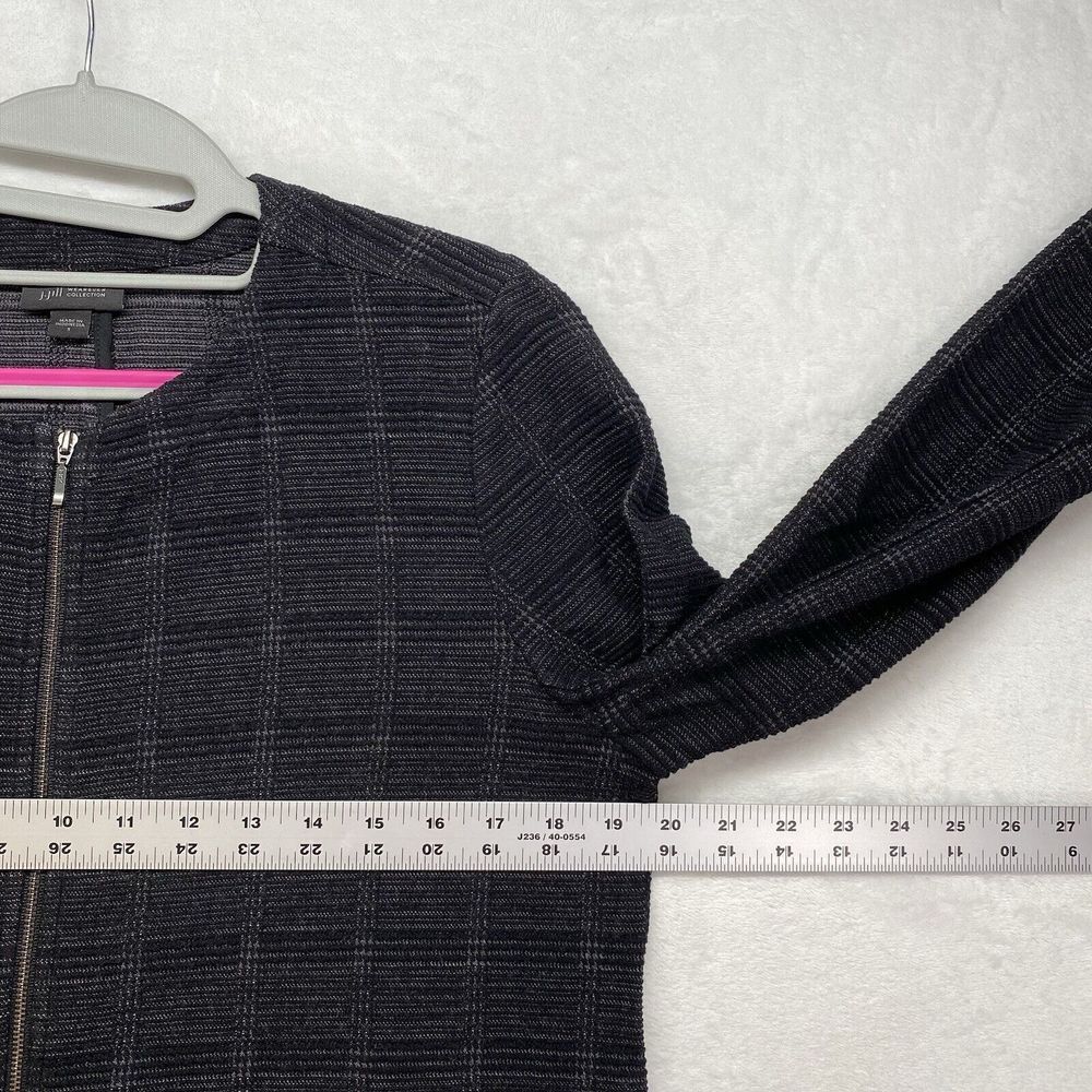 J Jill Jacket Womens Small‎ Black Full Zip Pockets Long Sleeve Wearever - Picture 3 of 10